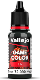 VALLEJO: GAME COLOR BLACK GREEN INK 18ML (Special Order)