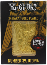 YU-GI-OH! LIMITED EDITION 24K GOLD PLATED NUMBER 39: UTOPIA METAL CARD (Special Order)