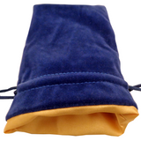 SMALL DICE BAG VELVET BLUE W/ GOLD SATIN (Special Order)