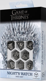 GAME OF THRONES NIGHTS WATCH RPG DICE SET (Special Order)