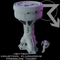 BATTLEFIELD IN A BOX: HEXTECH INDUSTRIAL FLUIDWORKS - PRESSURE TOWER (Special Order)