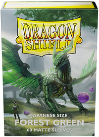 DRAGON SHIELD SLEEVES JAPANESE MATTE FOREST GREEN 60CT (Special Order)