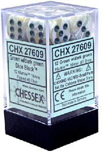 MARBLE 12D6 GREEN/DARK GREEN 16MM (Special Order)