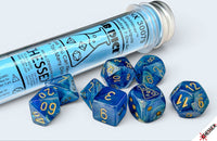 SHIMMER 7-DICE SET POLYHEDRAL AQUEOS/GOLD (Pre-Order)