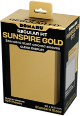 GATHERERS TAVERN DOMARU REGULAR FIT SLEEVES - SUNSPIRE GOLD 100CT (Special Order)