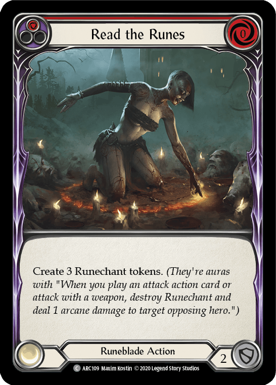 Read the Runes (Red) [U-ARC109] (Arcane Rising Unlimited) Unlimited Rainbow Foil - POKÉ JEUX