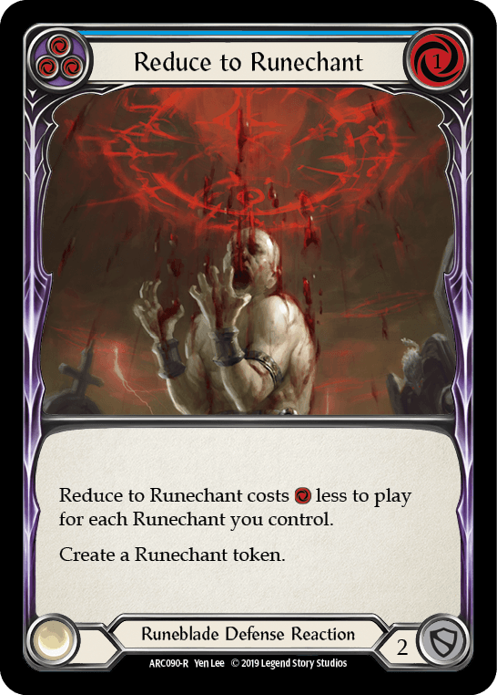 Reduce to Runechant (Blue) [ARC090-R] (Arcane Rising) 1st Edition Rainbow Foil - POKÉ JEUX
