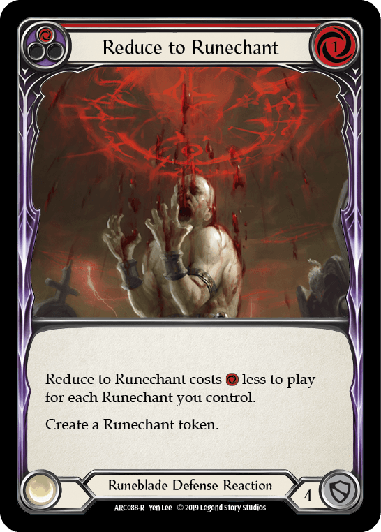 Reduce to Runechant (Red) [ARC088-R] (Arcane Rising) 1st Edition Rainbow Foil - POKÉ JEUX