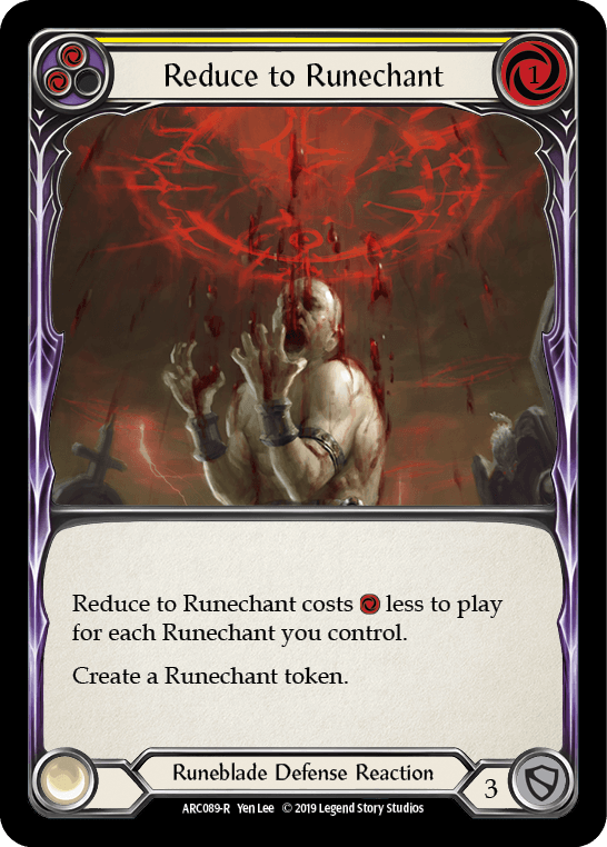 Reduce to Runechant (Yellow) [ARC089-R] (Arcane Rising) 1st Edition Rainbow Foil - POKÉ JEUX
