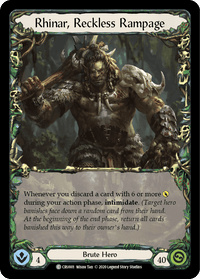Rhinar, Reckless Rampage [CRU001] (Crucible of War) 1st Edition Normal - POKÉ JEUX