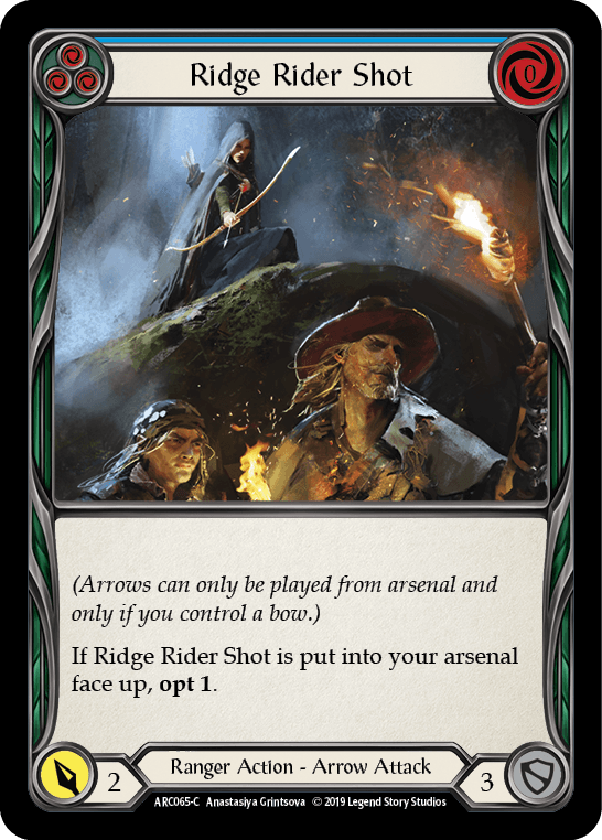 Ridge Rider Shot (Blue) [ARC065-C] (Arcane Rising) 1st Edition Rainbow Foil - POKÉ JEUX
