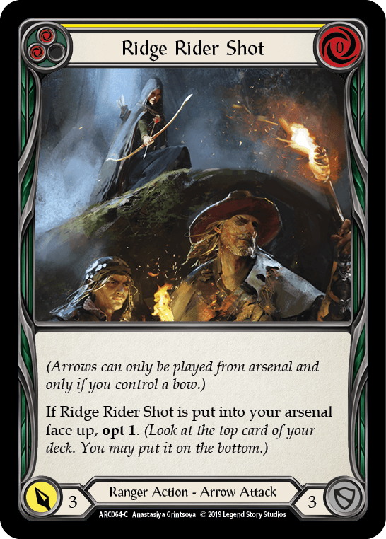 Ridge Rider Shot (Yellow) [ARC064-C] (Arcane Rising) 1st Edition Normal - POKÉ JEUX