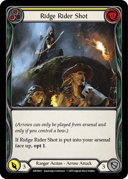 Ridge Rider Shot (Yellow) [ARC064-C] (Arcane Rising) 1st Edition Rainbow Foil - POKÉ JEUX