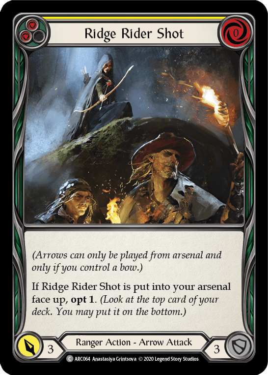 Ridge Rider Shot (Yellow) [U-ARC064] (Arcane Rising Unlimited) Unlimited Rainbow Foil - POKÉ JEUX
