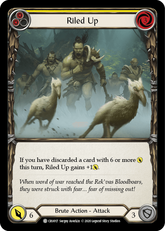 Riled Up (Yellow) [CRU017] (Crucible of War) 1st Edition Normal - POKÉ JEUX