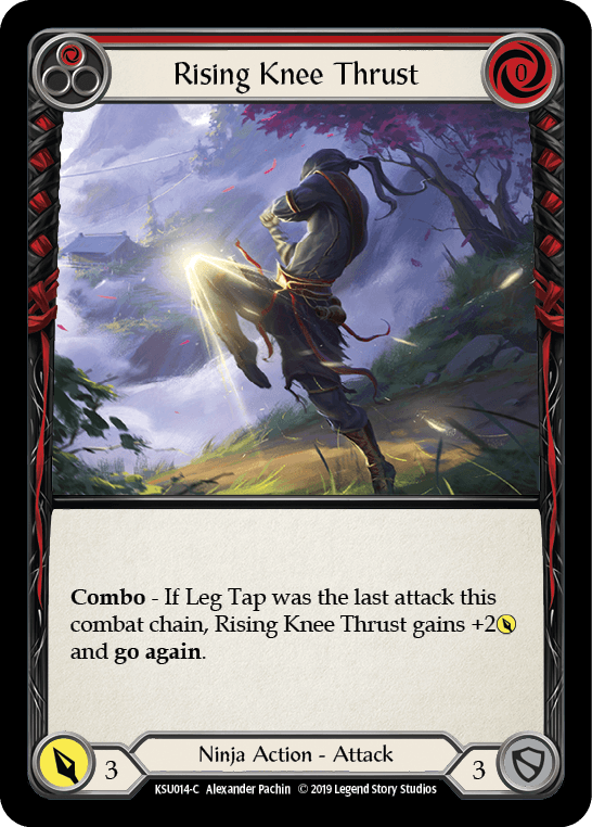 Rising Knee Thrust (Red) [KSU014-C] (Katsu Hero Deck) 1st Edition Normal - POKÉ JEUX