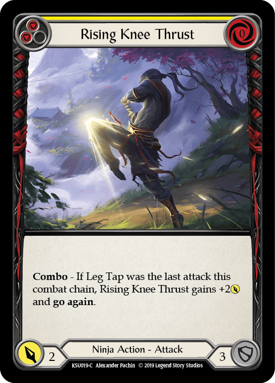 Rising Knee Thrust (Yellow) [KSU019-C] (Katsu Hero Deck) 1st Edition Normal - POKÉ JEUX