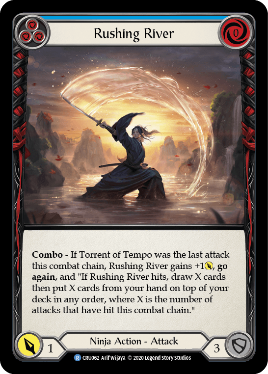 Rushing River (Blue) [CRU062] (Crucible of War) 1st Edition Rainbow Foil - POKÉ JEUX