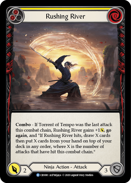 Rushing River (Yellow) [CRU061] (Crucible of War) 1st Edition Rainbow Foil - POKÉ JEUX