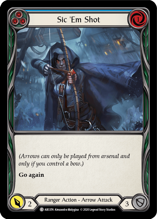 Sic 'Em Shot (Blue) [U-ARC074] (Arcane Rising Unlimited) Unlimited Rainbow Foil - POKÉ JEUX