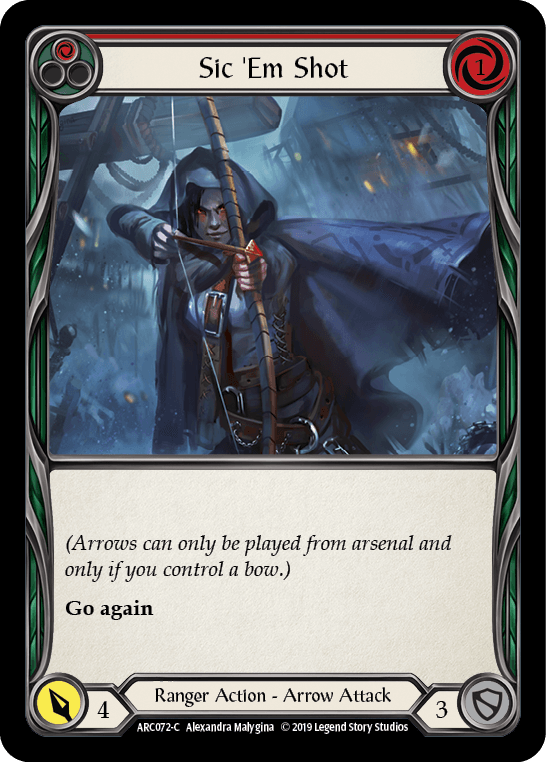 Sic 'Em Shot (Red) [ARC072-C] (Arcane Rising) 1st Edition Rainbow Foil - POKÉ JEUX