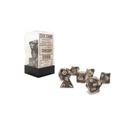 Dice: 7 pc: Translucent: Smoke / White (EN) (Special Order)