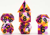 SILICONE 7 DICE SET SHARP EDGE PRIDE LESBIAN (Special Order)