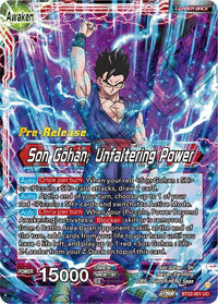 Son Gohan // Son Gohan, Unfaltering Power (BT22-001) [Critical Blow Prerelease Promos] - POKÉ JEUX
