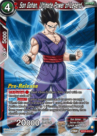 Son Gohan, Ultimate Power of Legend (BT22-010) [Critical Blow Prerelease Promos] - POKÉ JEUX