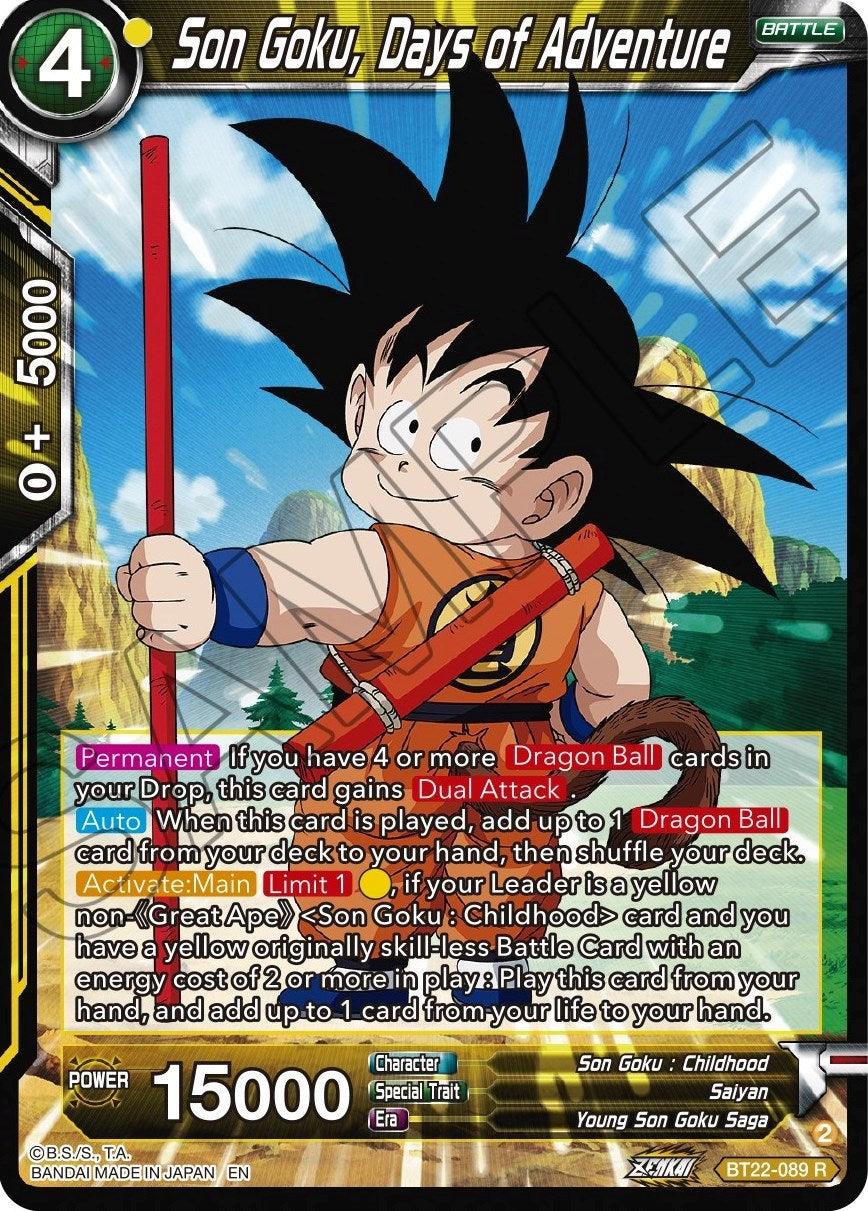 Son Goku, Days of Adventure (BT22-089) [Critical Blow] - POKÉ JEUX