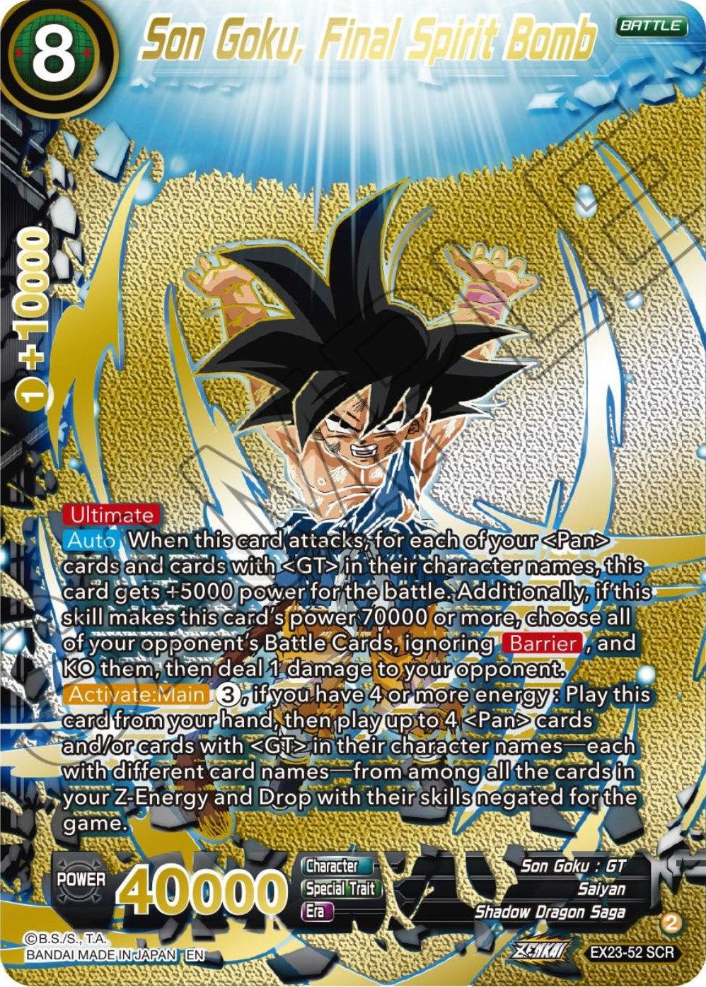 Son Goku, Final Spirit Bomb (EX23-52) [Premium Anniversary Box 2023] - POKÉ JEUX