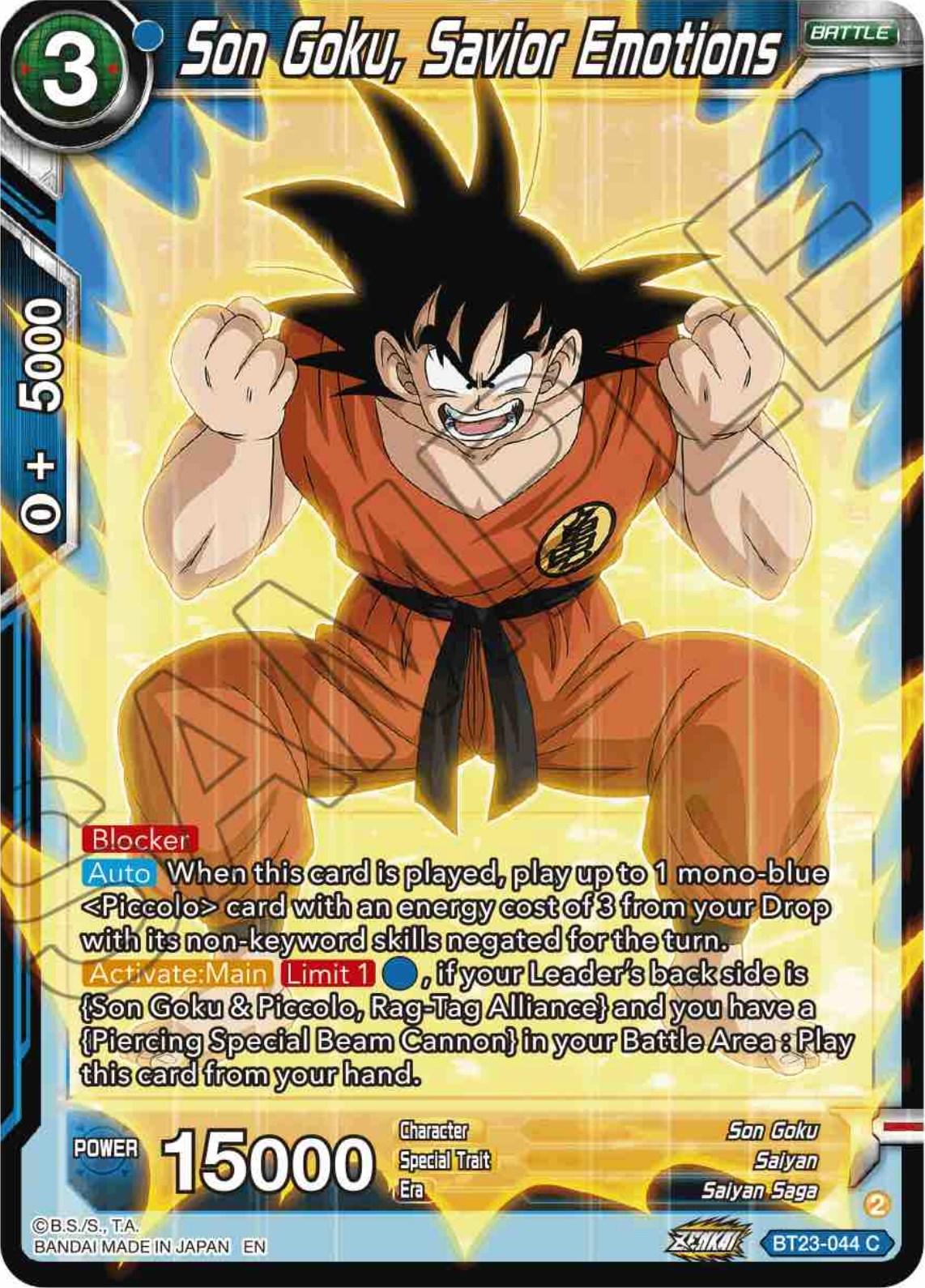Son Goku, Savior Emotions (BT23-044) [Perfect Combination] - POKÉ JEUX