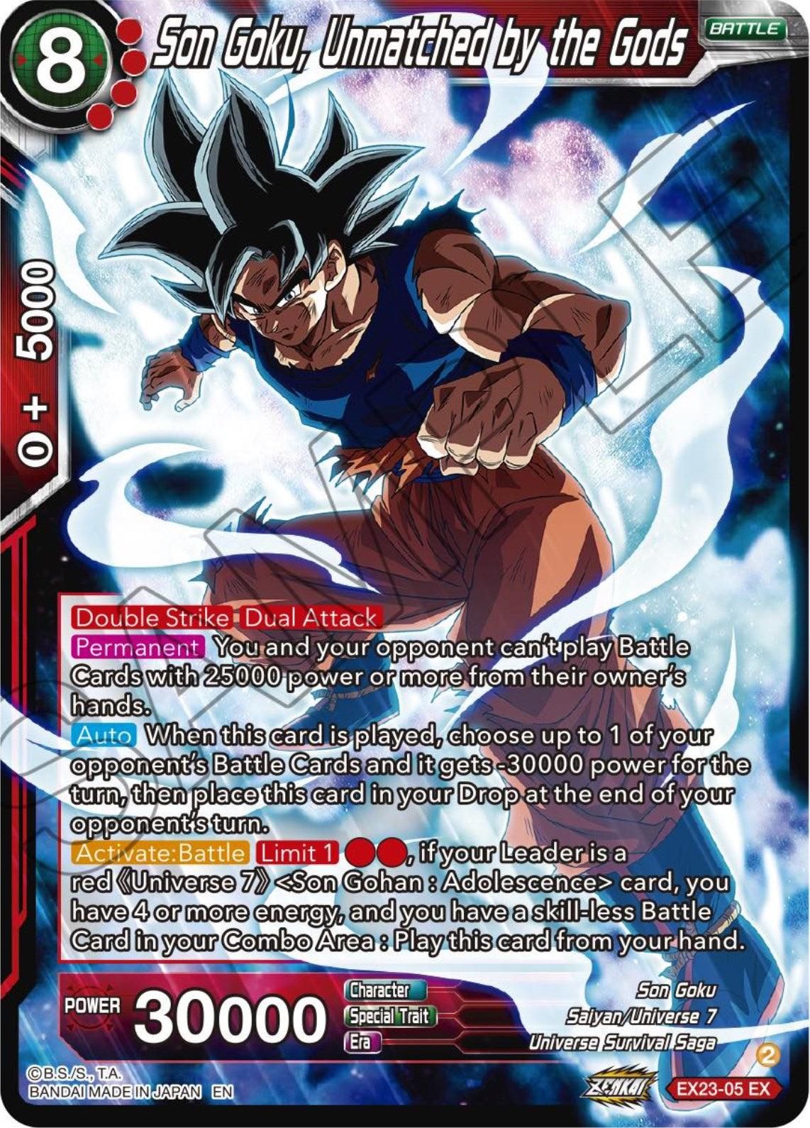 Son Goku, Unmatched by the Gods (EX23-05) [Premium Anniversary Box 2023] - POKÉ JEUX