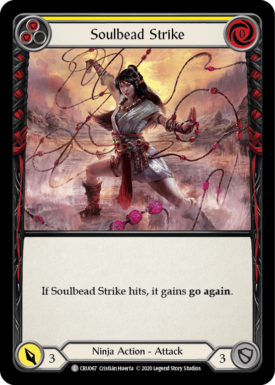 Soulbead Strike (Yellow) [CRU067] (Crucible of War) 1st Edition Rainbow Foil - POKÉ JEUX