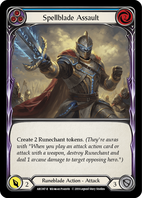Spellblade Assault (Blue) [ARC087-R] (Arcane Rising) 1st Edition Normal - POKÉ JEUX