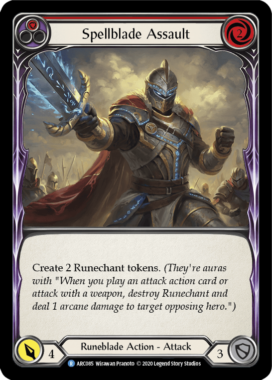 Spellblade Assault (Red) [U-ARC085] (Arcane Rising Unlimited) Unlimited Rainbow Foil - POKÉ JEUX