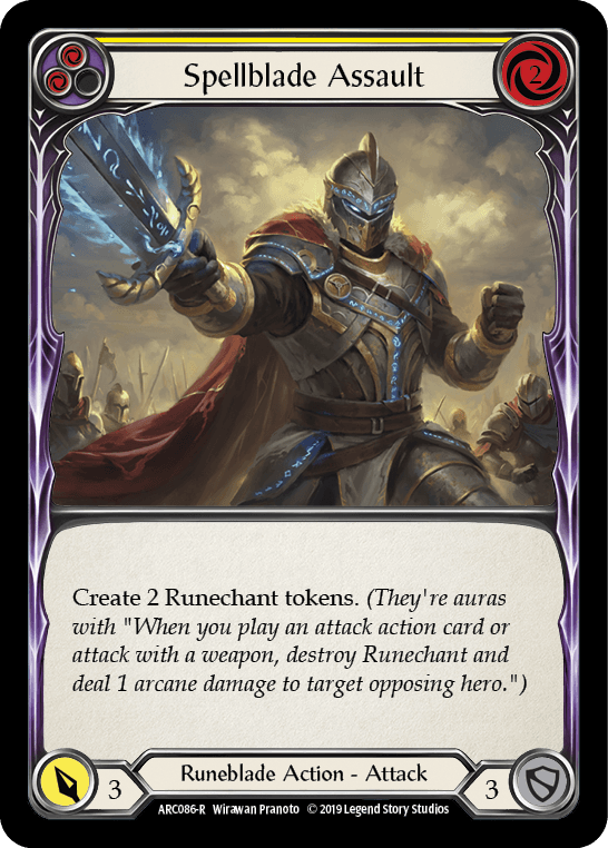 Spellblade Assault (Yellow) [ARC086-R] (Arcane Rising) 1st Edition Normal - POKÉ JEUX