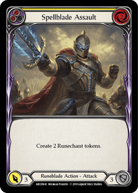 Spellblade Assault (Yellow) [ARC086-R] (Arcane Rising) 1st Edition Rainbow Foil - POKÉ JEUX