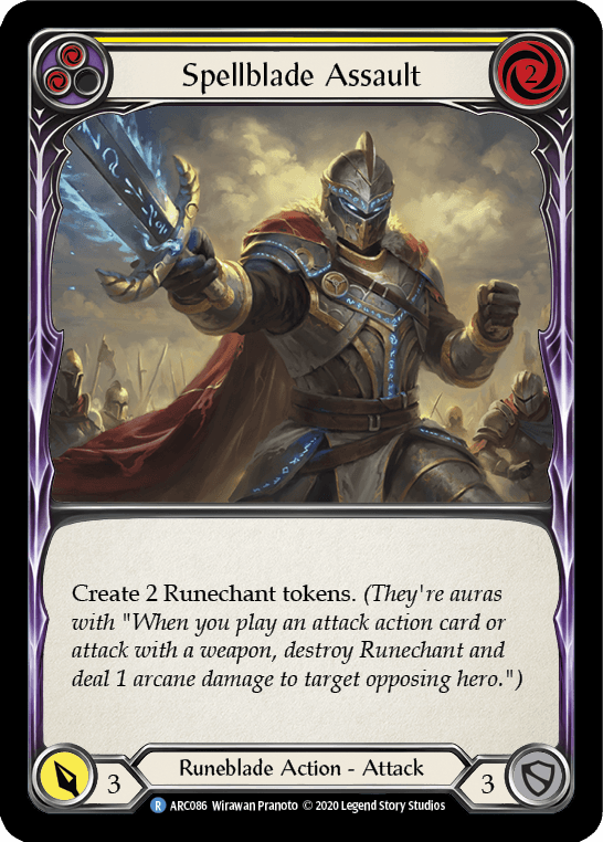 Spellblade Assault (Yellow) [U-ARC086] (Arcane Rising Unlimited) Unlimited Rainbow Foil - POKÉ JEUX