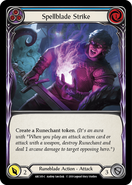 Spellblade Strike (Blue) [ARC105-C] (Arcane Rising) 1st Edition Normal - POKÉ JEUX