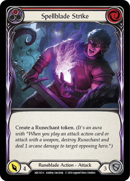 Spellblade Strike (Red) [ARC103-C] (Arcane Rising) 1st Edition Normal - POKÉ JEUX