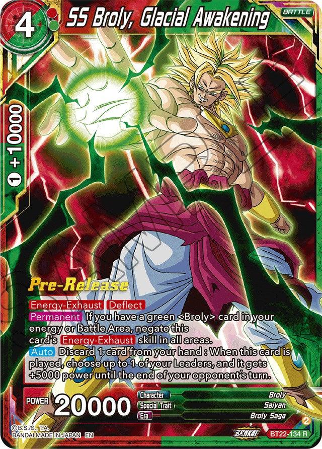 SS Broly, Glacial Awakening (BT22-134) [Critical Blow Prerelease Promos] - POKÉ JEUX