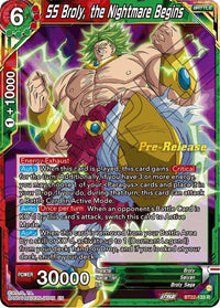 SS Broly, the Nightmare Begins (BT22-133) [Critical Blow Prerelease Promos] - POKÉ JEUX
