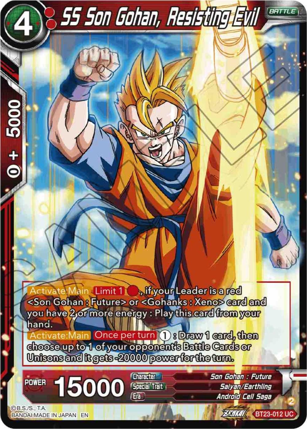 SS Son Gohan, Resisting Evil (BT23-012) [Perfect Combination] - POKÉ JEUX