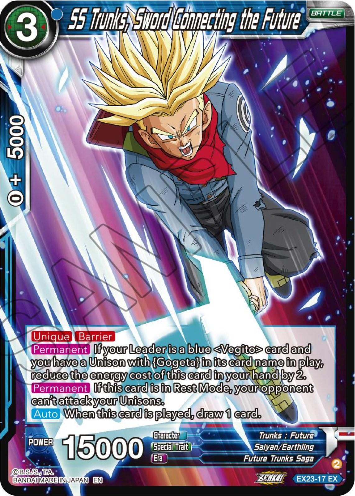 SS Trunks, Sword Connecting the Future (EX23-17) [Premium Anniversary Box 2023] - POKÉ JEUX