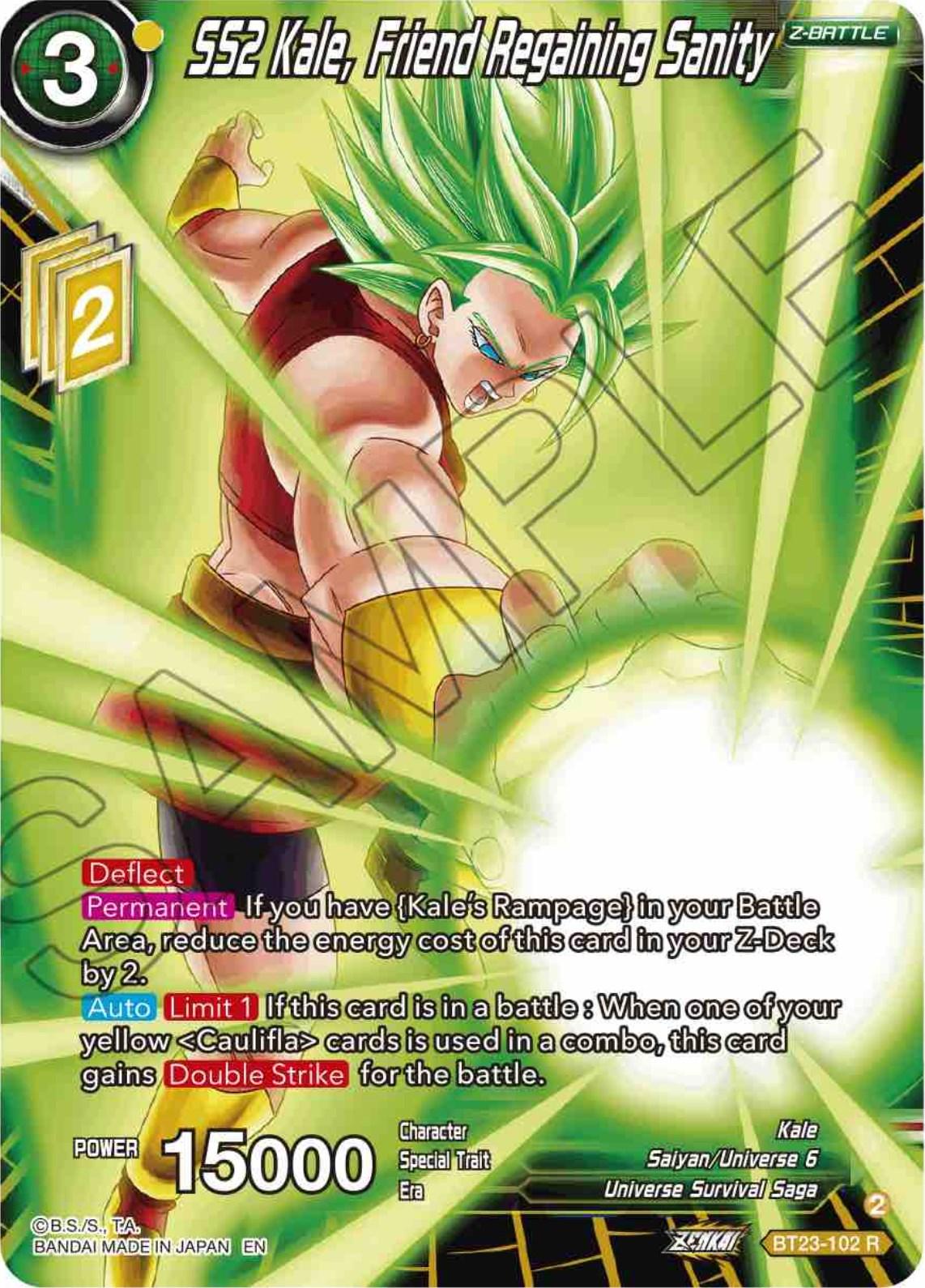 SS2 Kale, Friend Regaining Sanity (BT23-102) [Perfect Combination] - POKÉ JEUX