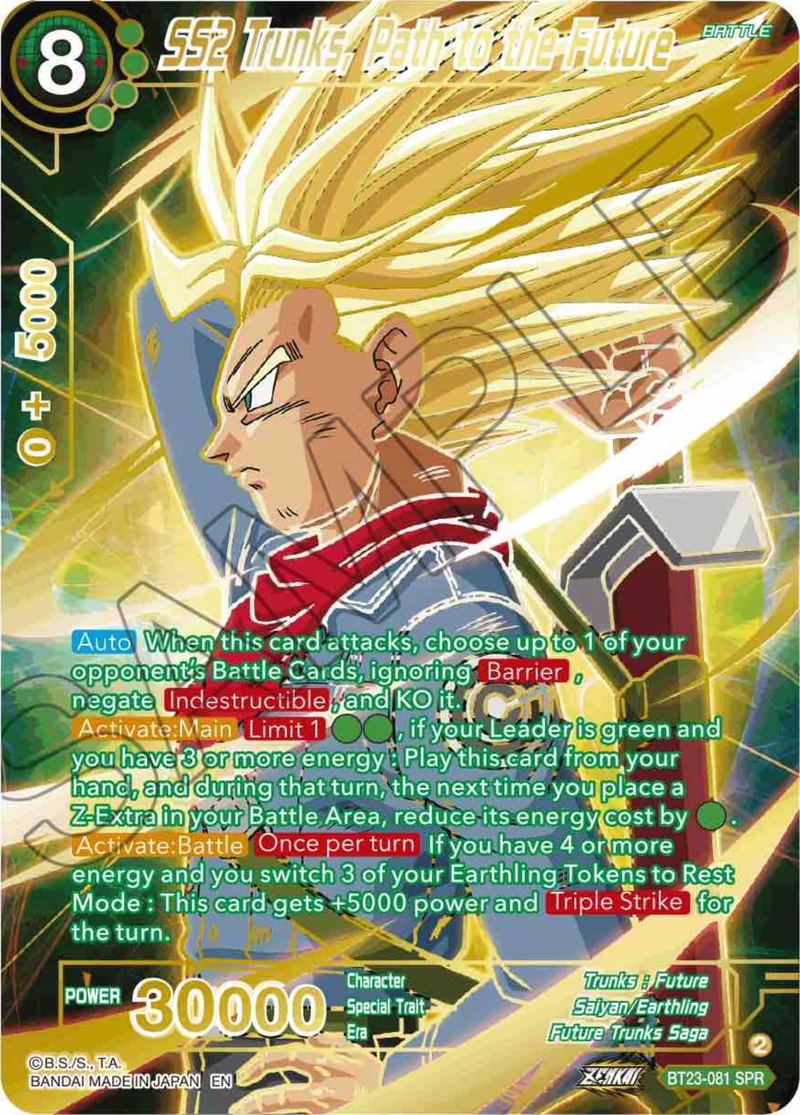 SS2 Trunks, Path to the Future (SPR) (BT23-081) [Perfect Combination] - POKÉ JEUX