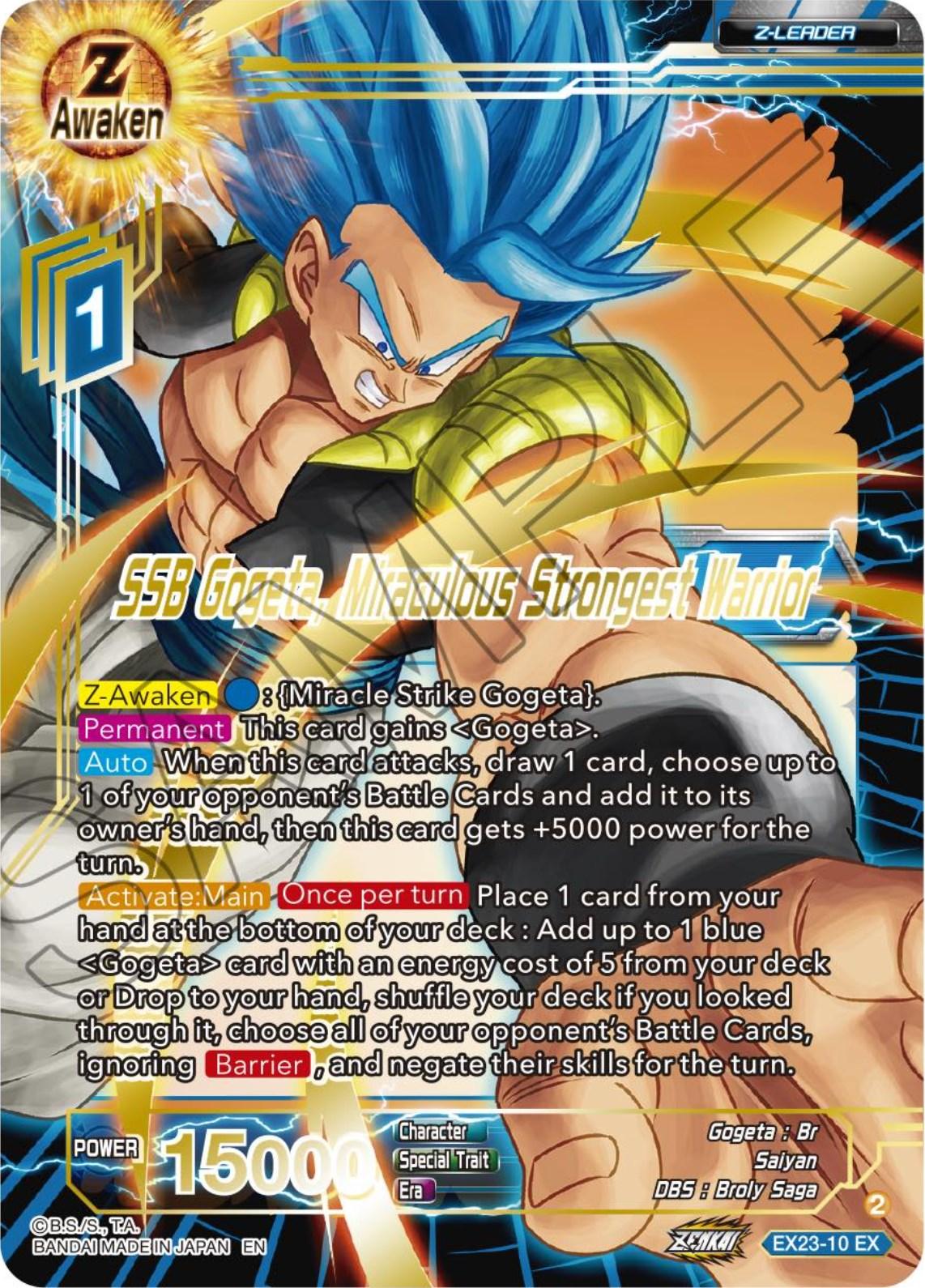 SSB Gogeta, Miraculous Strongest Warrior (EX23-10) [Premium Anniversary Box 2023] - POKÉ JEUX