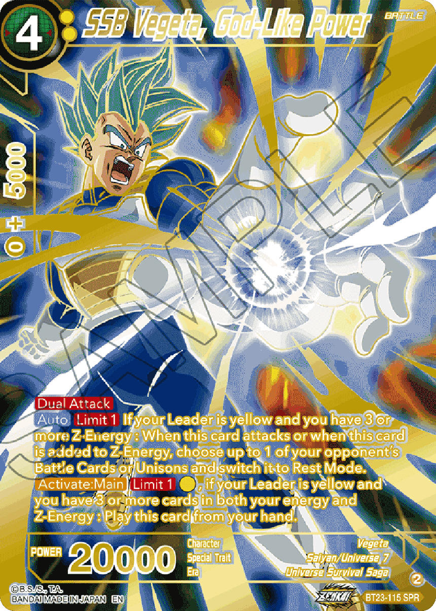 SSB Vegeta, God-Like Power (SPR) (BT23-115) [Perfect Combination] - POKÉ JEUX