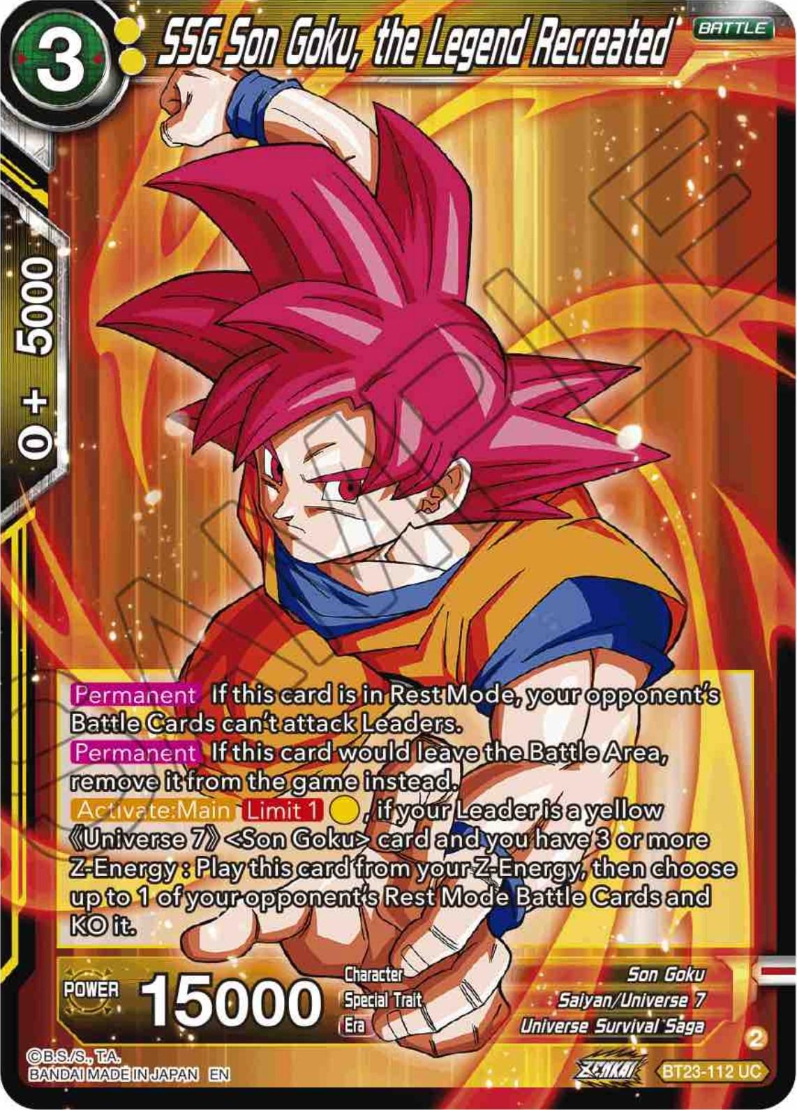 SSG Son Goku, the Legend Recreated (BT23-112) [Perfect Combination] - POKÉ JEUX